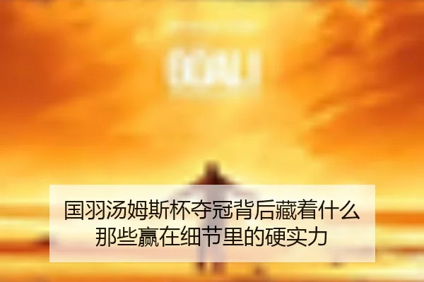 国羽汤姆斯杯夺冠背后藏着什么 那些赢在细节里的硬实力